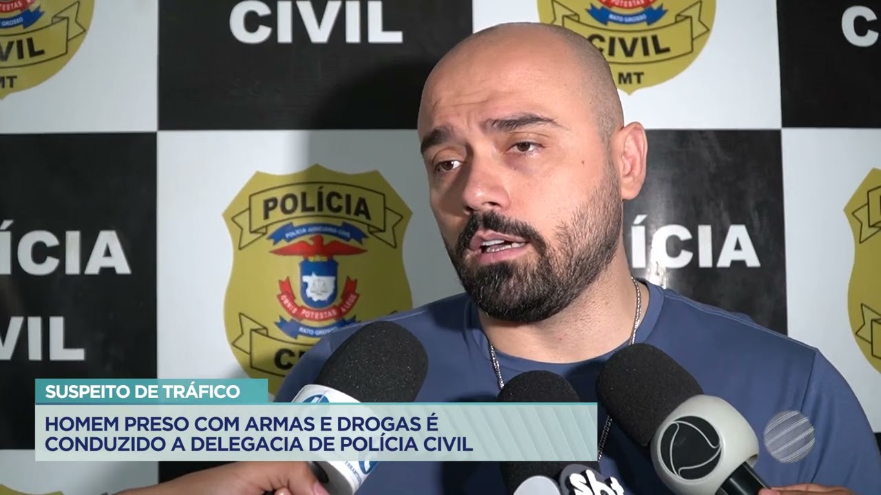 HOMEM PRESO COM ARMAS E DROGAS É CONDUZIDO A DELEGACIA DE POLÍCIA CIVIL