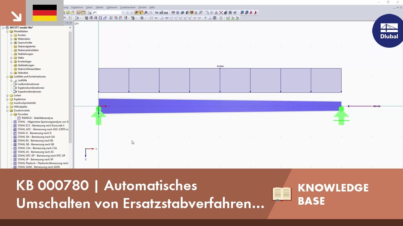 KB 000780 | Automatisches Umschalten von Ersatzstabverfahren zu Allgemeinem Verfahren...