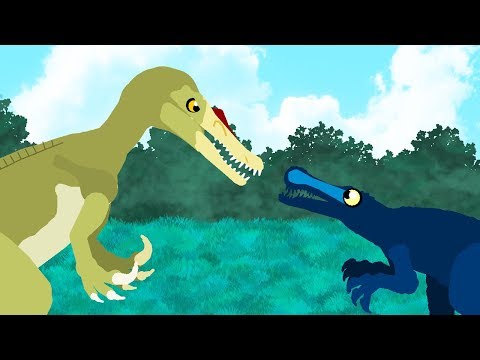 Dinosaurs Cartoons | The story of two Baryonyx | GreenSpino