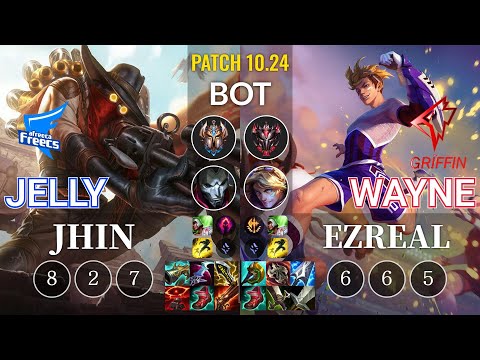 AF Jelly Jhin vs GRF Wayne Ezreal Bot - KR Patch 10.24
