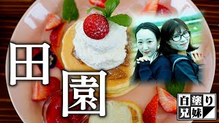 【パンケーキ】田園の絶景をみながらパンケーキを食べる。三春のCafe nanala