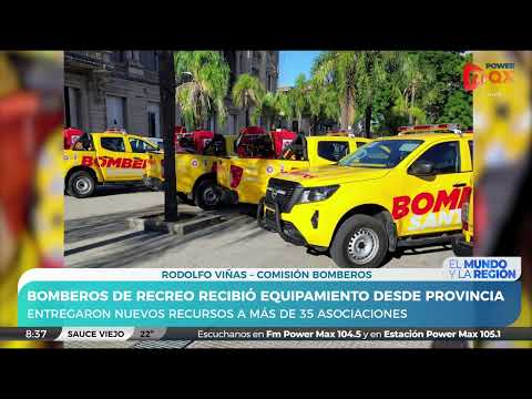 Bomberos Voluntarios de Recreo recibió equipamiento desde Provincia | Rodolfo Viñas - Int. Comisión
