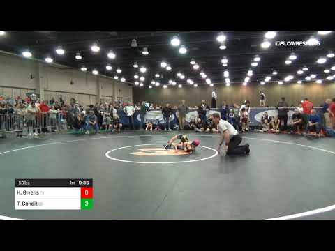50 Lbs Quarterfinal Hanna Givens Team Texas Vs Timmery Condit Team Colorado