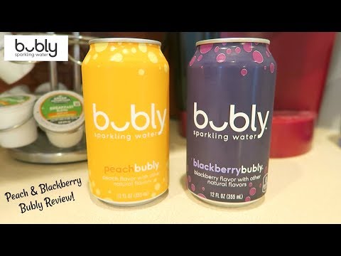 PEACH & BLACKBERRY BUBLY SPARKLING WATER REVIEW!