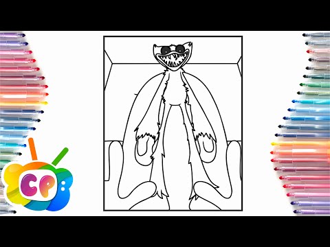 Huggy Wuggy Coloring pages /Rainbow Huggy Wuggy in gift box/ Elektronomia&RUD - Rollercoaster [NCS]