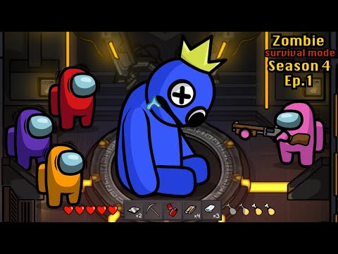 Rainbow Friends Blue Zombie 🛠 Survival Mode Among Us Ep 1 - Animation