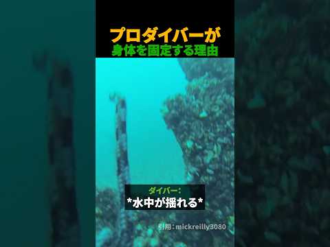 プロダイバーが身体を固定する理由