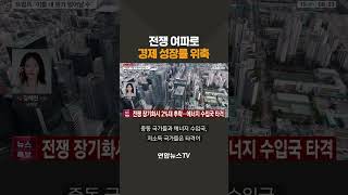 전쟁 여파로 경제 성장률 위축 / 연합뉴스TV(YonhapnewsTV)