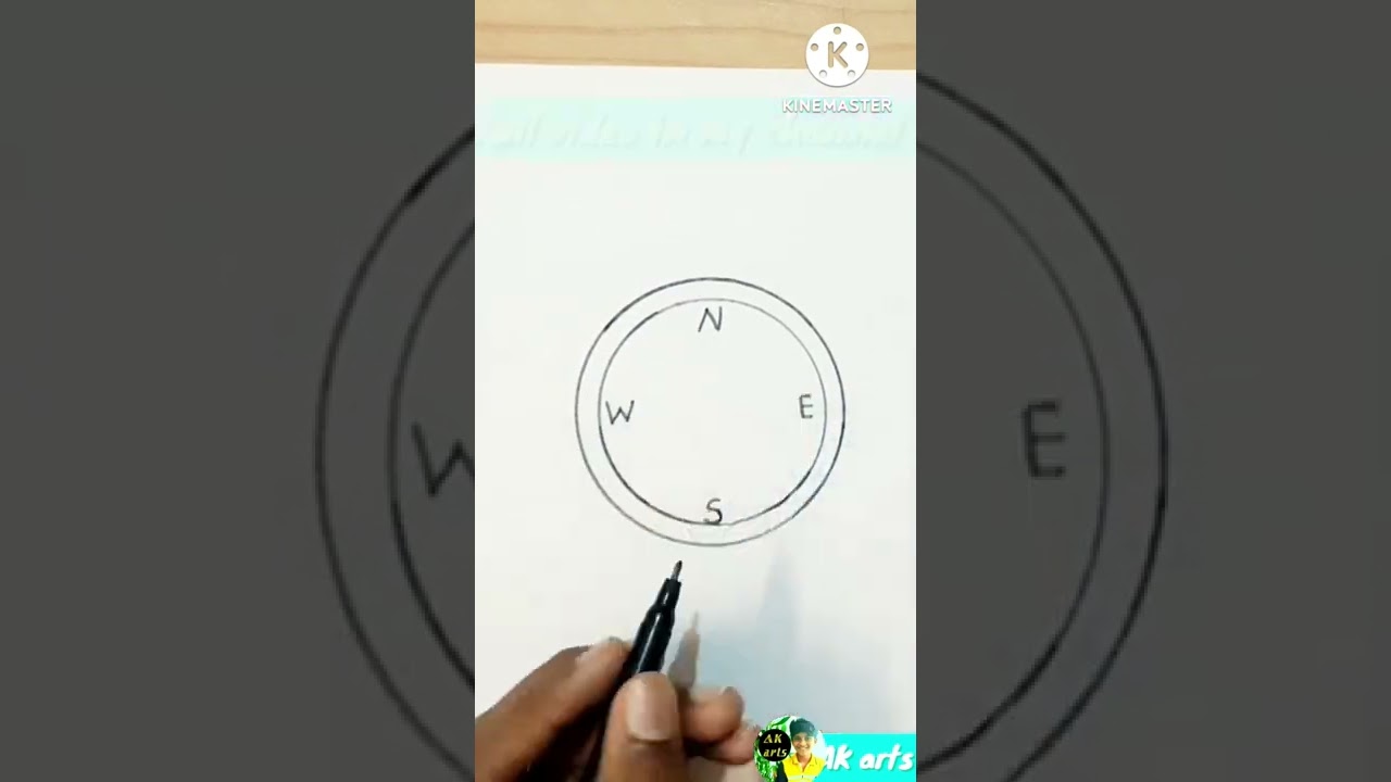 Compass drawing #drawing