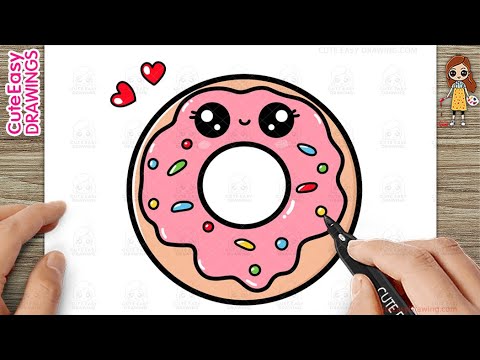 How to Draw a Cute Donut Simple & Easy for Kids