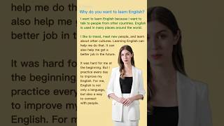 Listen & Speak #1 – Why do you want to learn English? (Beginner)
