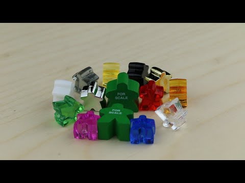 Meeple, Mini, Acrylic, Opaque, Silver video