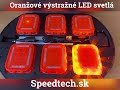 LED výstražné inteligentné svetlo - oranžové 16xLED / s magnetickým uchytením / vodotesné ECE R10 (6ks) - Video Youtube