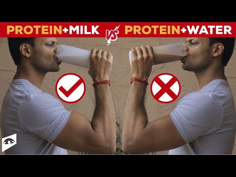 STOP KILLING YOUR GAINS || WHEY PROTEIN WITH MILK OR WATER MYTH BUSTED ||