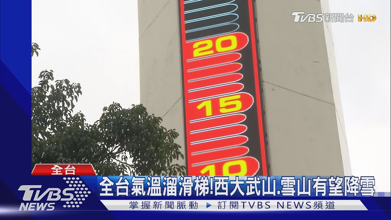 全台氣溫溜滑梯! 西大武山、雪山有望降雪