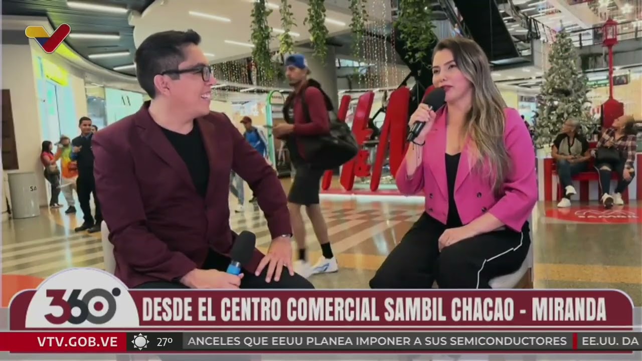 Centro Sambil de Chacao este 24 de diciembre de 2025, programa especial 360° de VTV