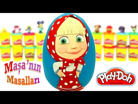 Maşa'nın Masalları Sürpriz Yumurta Oyun Hamuru Maşa ve Koca Ayı Oyuncakları