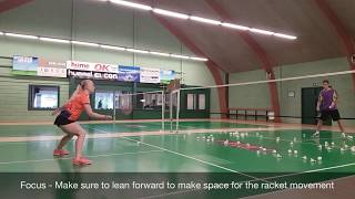 BADMINTON EXERCISE #18 - DOUBLES SMASH DEFENCE - TO NET