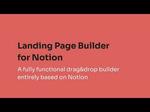 Landing Page Builder | Prototion | Buy Notion Template