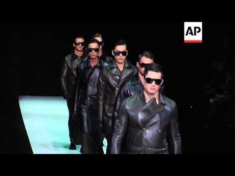 Emporio Armani show latest menswear collection at Milan Fashion Week