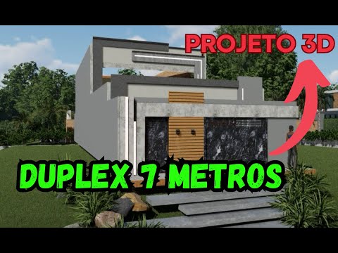 PROJETO DUPLEX  SUPER MODERNO LARGURA 7 METROS