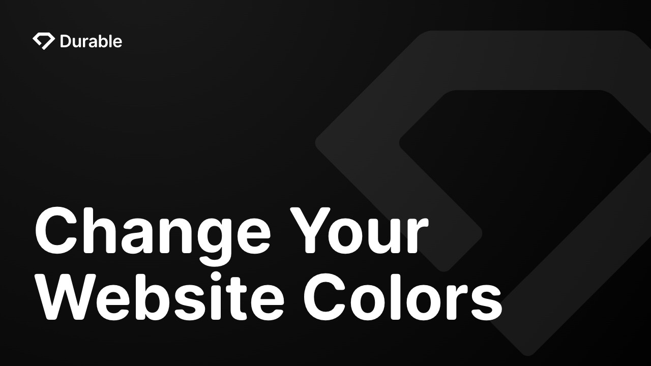 How to Change Website Colors | Durable video thumbnail