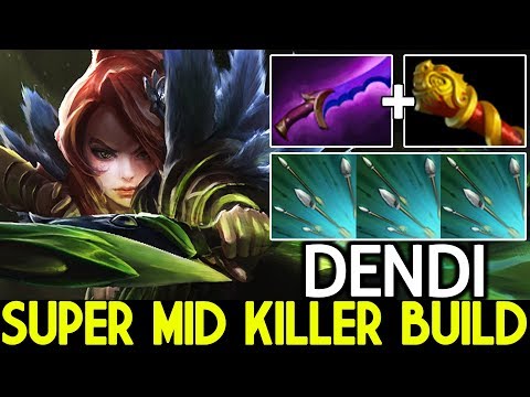 DENDI [Windranger] Super Mid Killer Build Shadow Blade Ganking 7.22 Dota 2