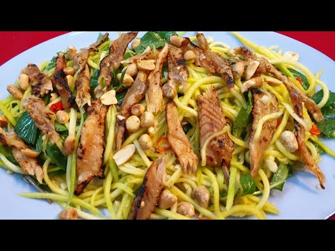 cách làm GỎI XOÀI KHÔ CÁ LÓC món ăn chống ngán ngày tết - món ngon dễ làm