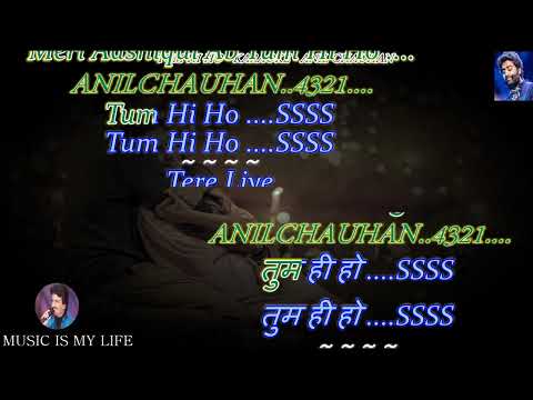 Tum Hi Ho Arijit Singh Karaoke With Scrolling Lyrics Eng. & हिंदी