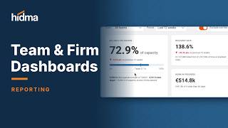 Team and firm dashboards: utilisation, recovery and profitability | hidma