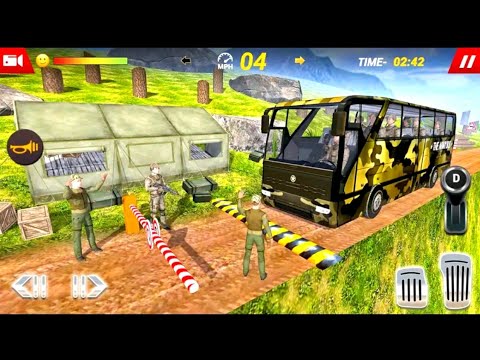 US Army Soldier Transport Duty 2019 - Offroad Bus Driving | Best Android Gameplay • VET GAMING