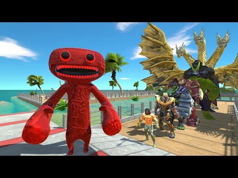 Jumbo Josh Red vs Team Marvel OASIS DEATH RUN - Animal Revolt Battle Simulator