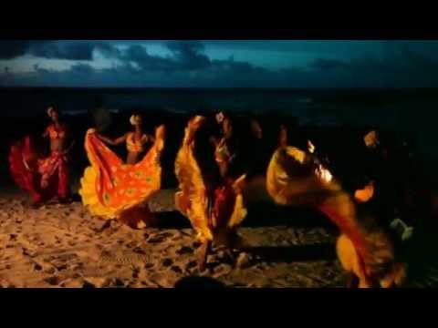 Dancers on the Mauritius beach