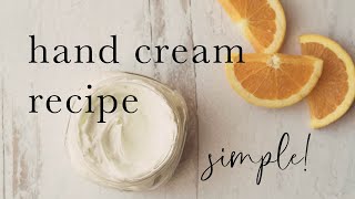 Homemade Hand Cream Recipe for Winter