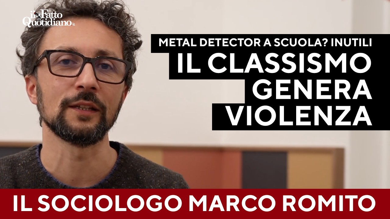 "Metal detector a scuola? Inutili. Classismo e disuguaglianze generano violenza"