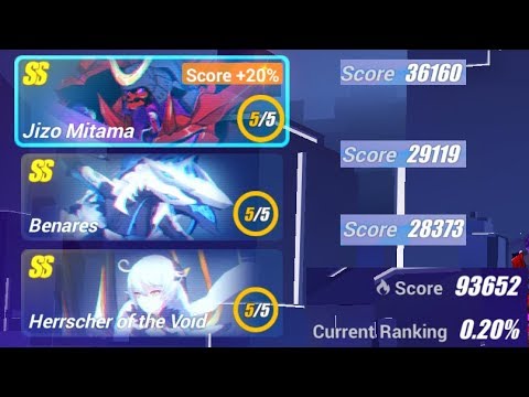 [HI3SEA] Memorial W2 - Jizou (36160/30133); Benares (29119); HoV (28373) - Exalted