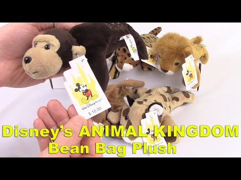 Walt Disney World ANIMAL KINGDOM Bean Bags (Set of 6) Stuffed Plush Value Review - BBToyStore.com