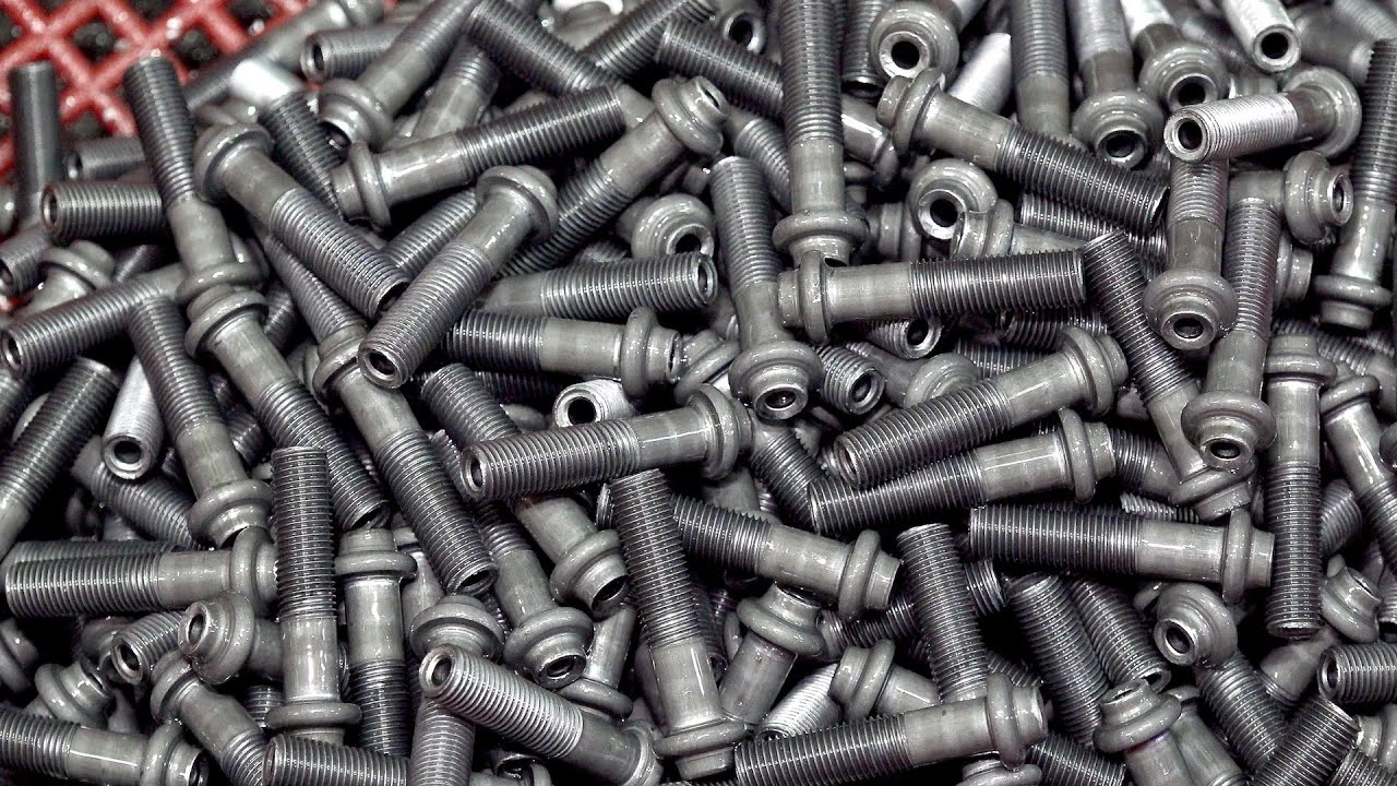 Rivet Screw Mass Production Process. Special Screws Factory in Korea
