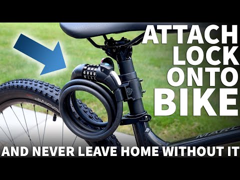 How to Mount Bike Lock Holder - Install and Attach Combination Cable Lock to Prevent Bike Theft