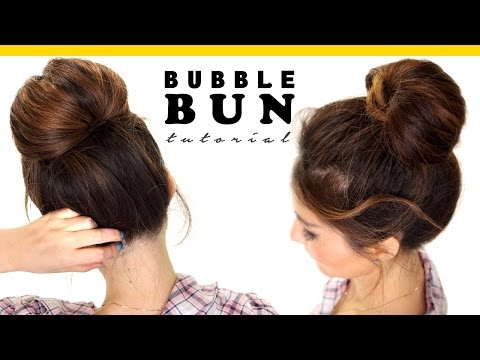 2-Minute BUBBLE BUN Hairstyle | Easy Hairstyles for...