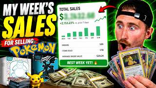 my weeks SALES for selling POKEMON CARDS!