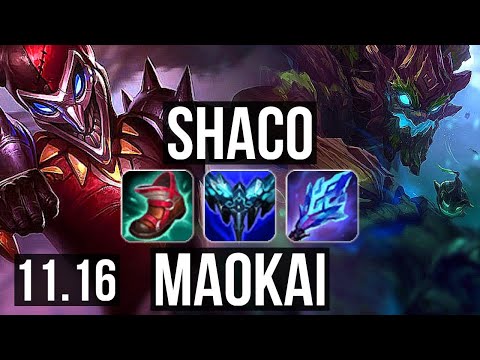SHACO & Cassiopeia vs MAOKAI & Jinx (SUPPORT) | 10/1/10, 3.6M mastery | JP Master | v11.16