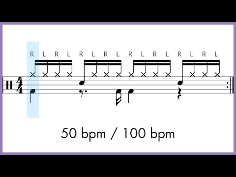16th Note Grooves - Syncopated Kick Drum Patterns: Practice-Along 🥁🎵