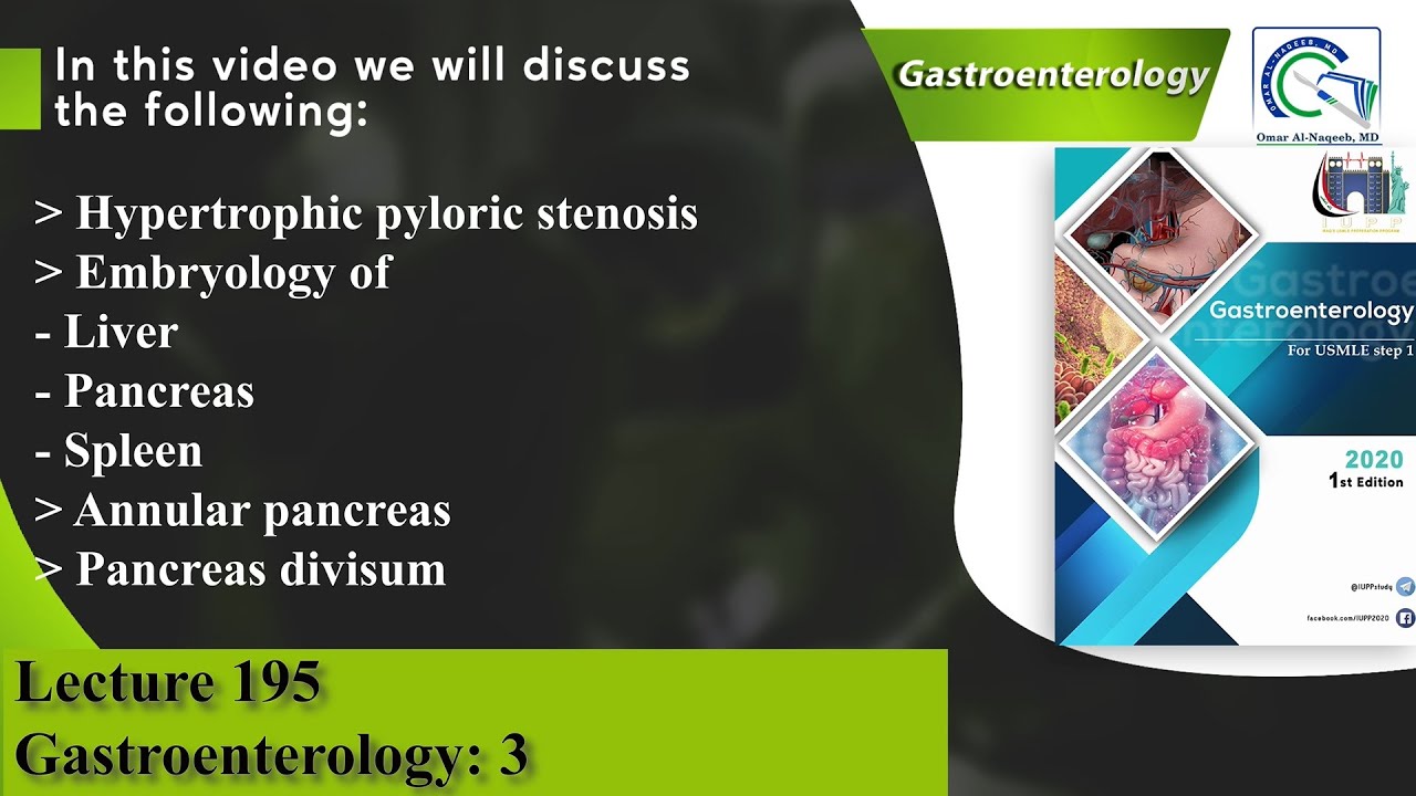 Hypertrophic pyloric stenosis | Liver, Pancreas and spleen embryology | Pancreas divisum