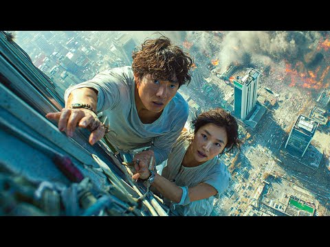 City engulfed in toxic gas, a deadly escape across towering skyscrapers.