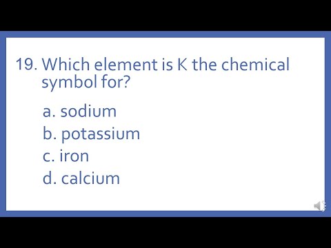 PTCB PTCE Practice Test Question 19 - Supplement Chemical Symbols (Pharmacy TechnicianTest Prep)