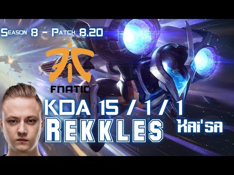 FNC Rekkles KAI'SA vs VAYNE ADC - Patch 8.20 KR Ranked