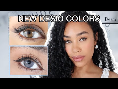 DESIO NEW LAUNCH! Bold Grey & Deep Brown Color Contacts on Brown Eyes + Discount