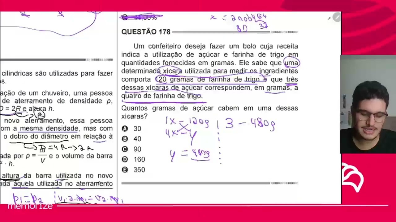 Resolução em Vídeo — Questão 178 ENEM 2014 PPL
