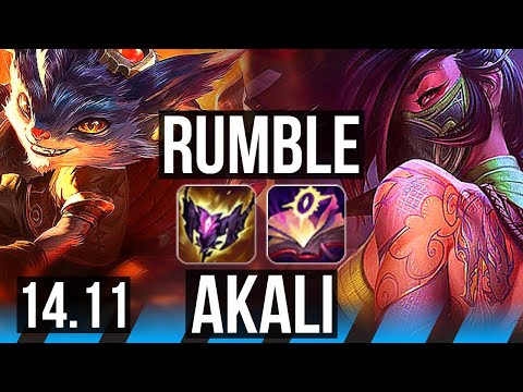 RUMBLE vs AKALI (MID) | 16/2/9, 2200+ games, 48k DMG, Godlike | EUW Grandmaster | 14.11
